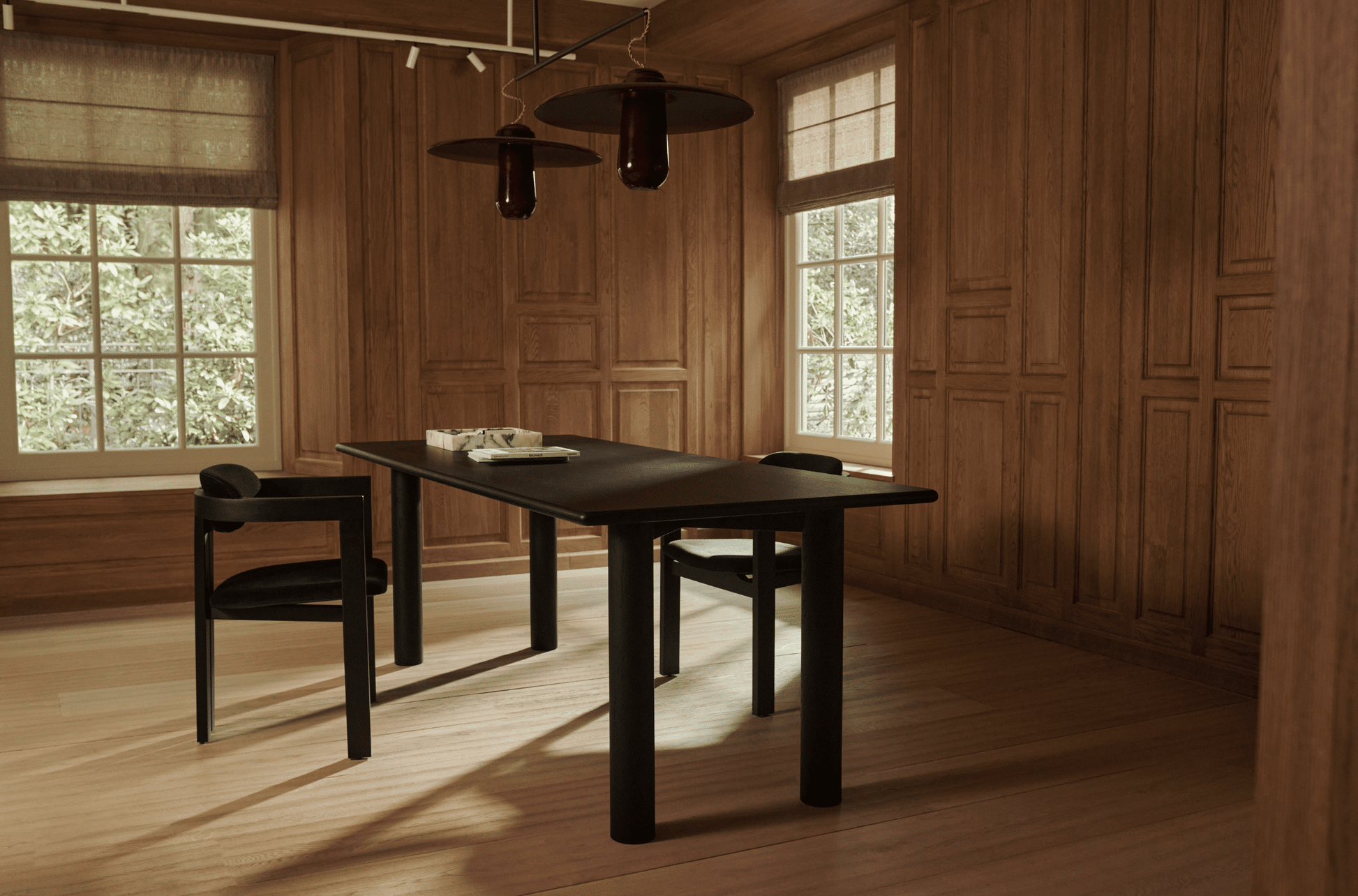 FRANKY - Rectangular Dining Table - Black Oak