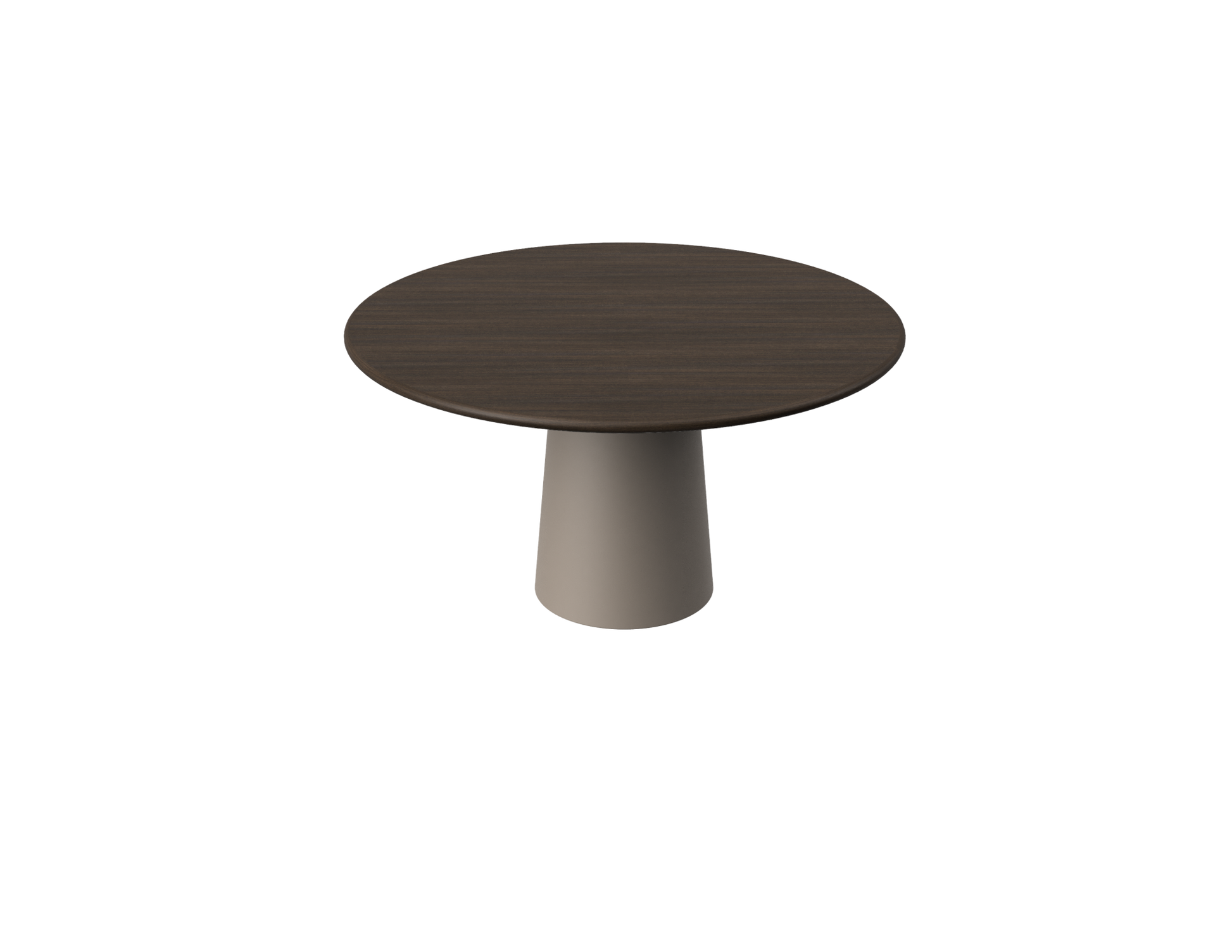 FLOW round dining table - Smoked oak (Taupe cylinder)