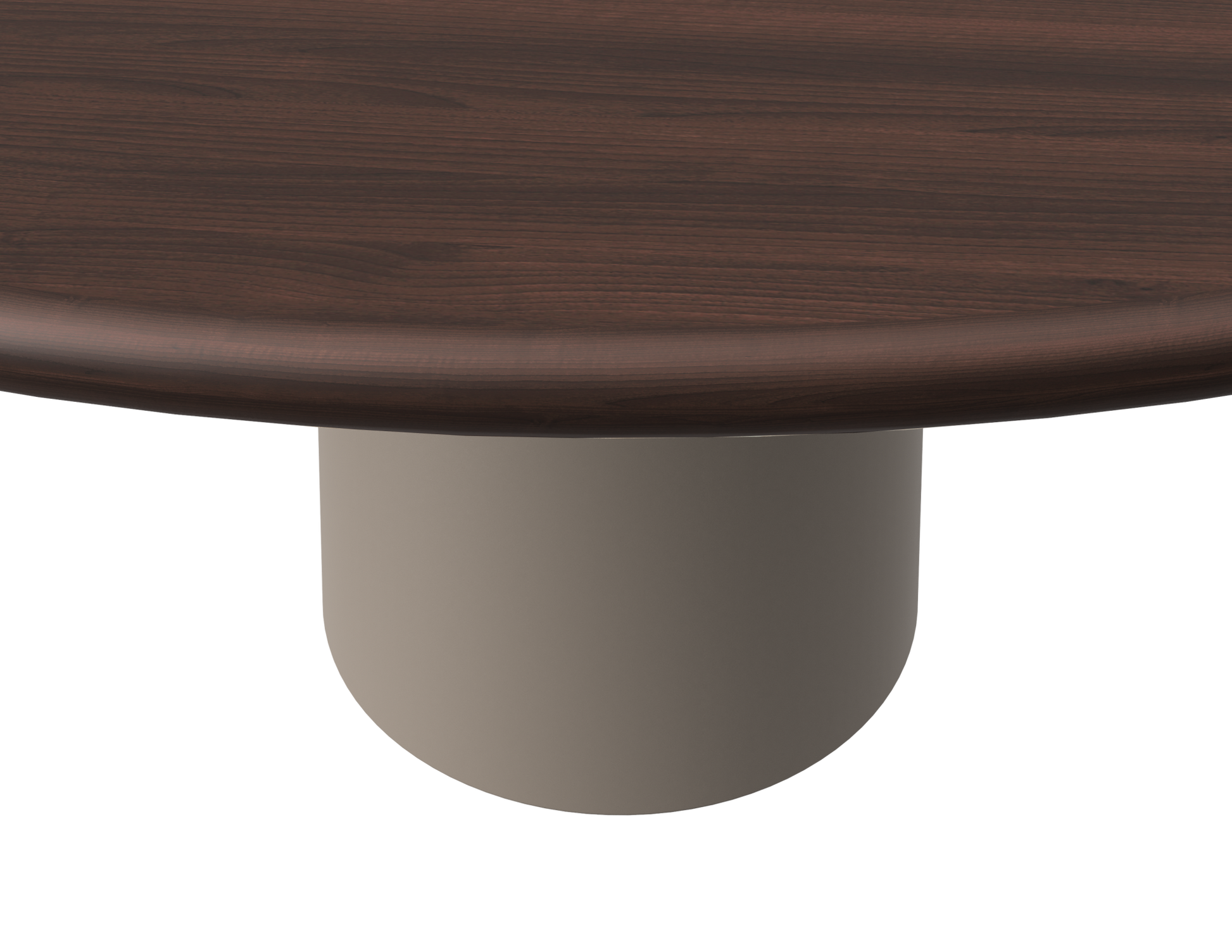 FLOW round dining table - Walnut (Taupe cylinder)