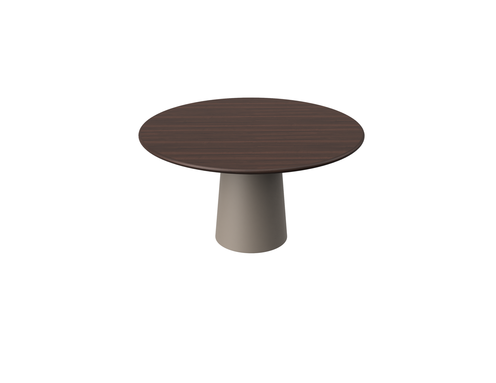 FLOW round dining table - Walnut (Taupe cylinder)