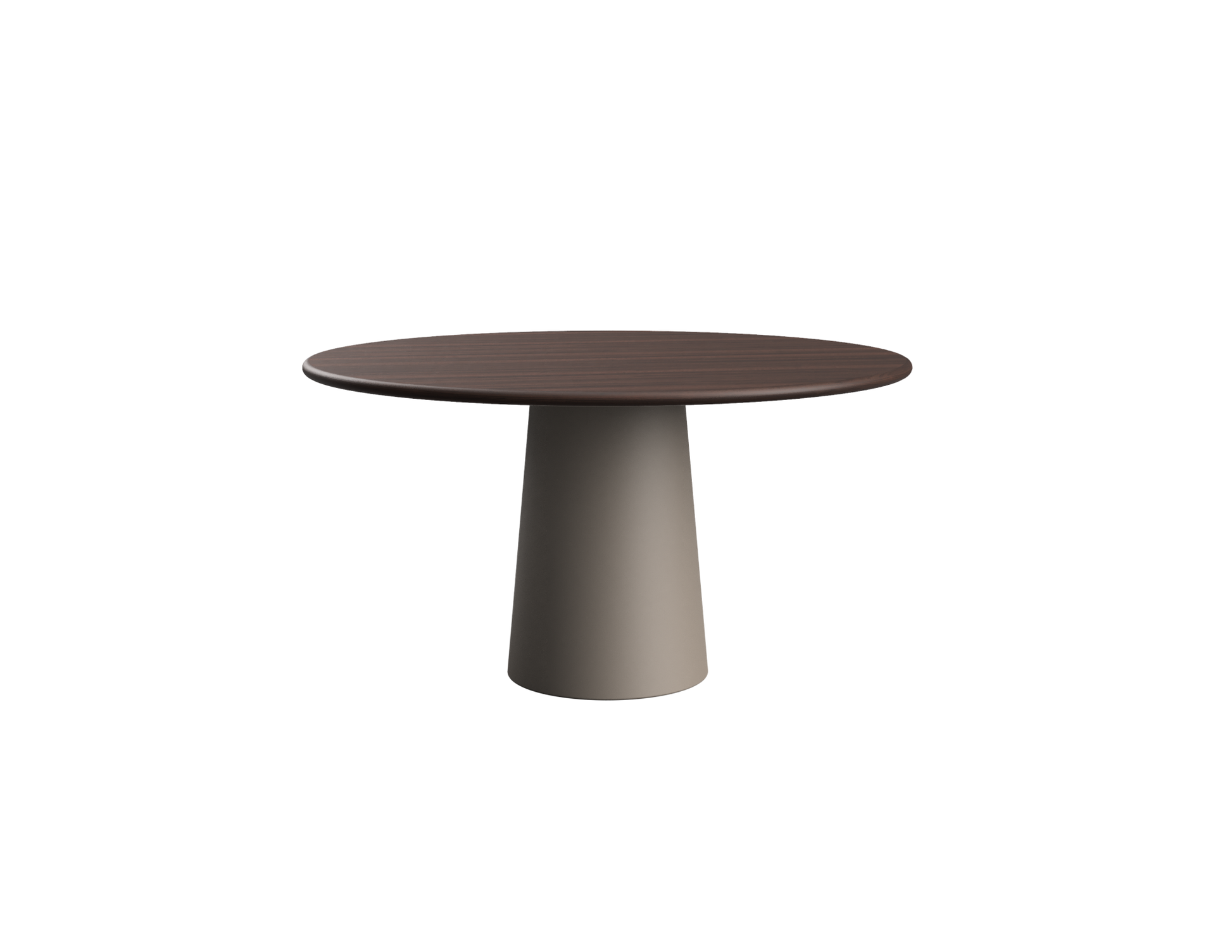 FLOW round dining table - Walnut (Taupe cylinder)