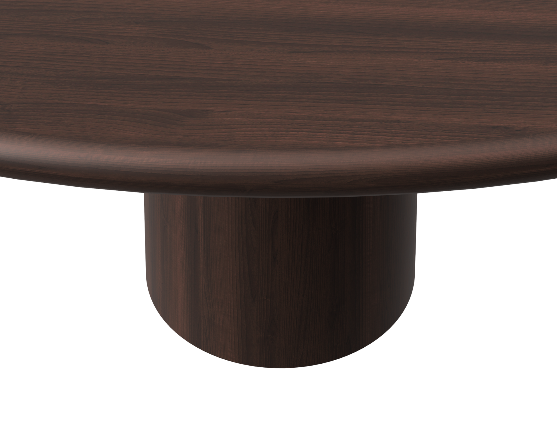 FLOW round dining table - Walnut (Walnut cylinder)