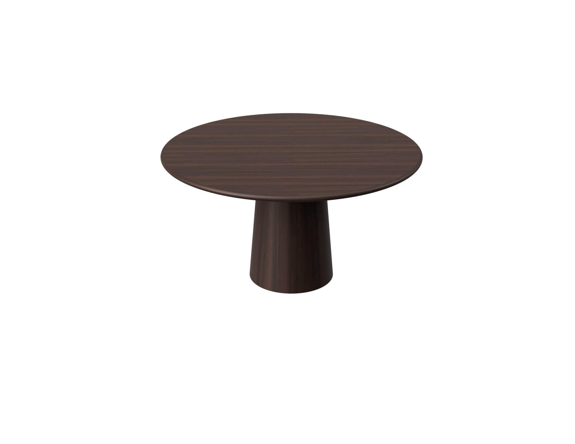 FLOW round dining table - Walnut (Walnut cylinder)