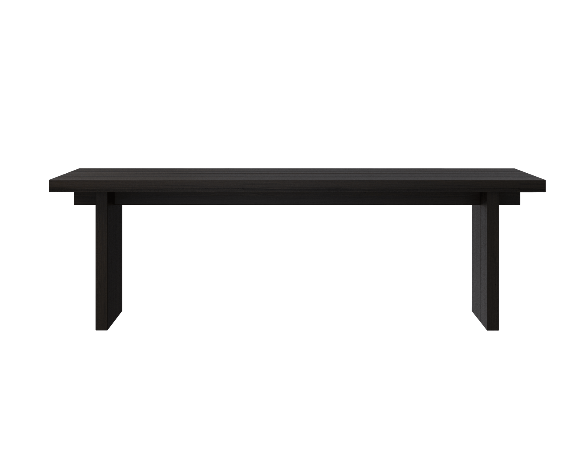 KANJI rectangular dining table - Charcoal oak