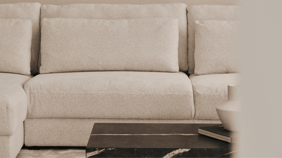 MINATO Sofa - Capucine Silver - Divan left - Longchair right