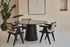 zwart marmeren eettafel flow