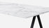 Marmeren eettafel rechthoek V-poot Carrara wit
