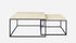Salontafel set vierkant Crema Marfil beige