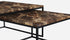 Salontafel set vierkant Dark Emperador bruin