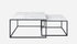 Salontafel set vierkant Carrara White wit
