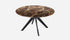 Marmeren eettafel rond Boog onderstel - Dark Emperador bruin