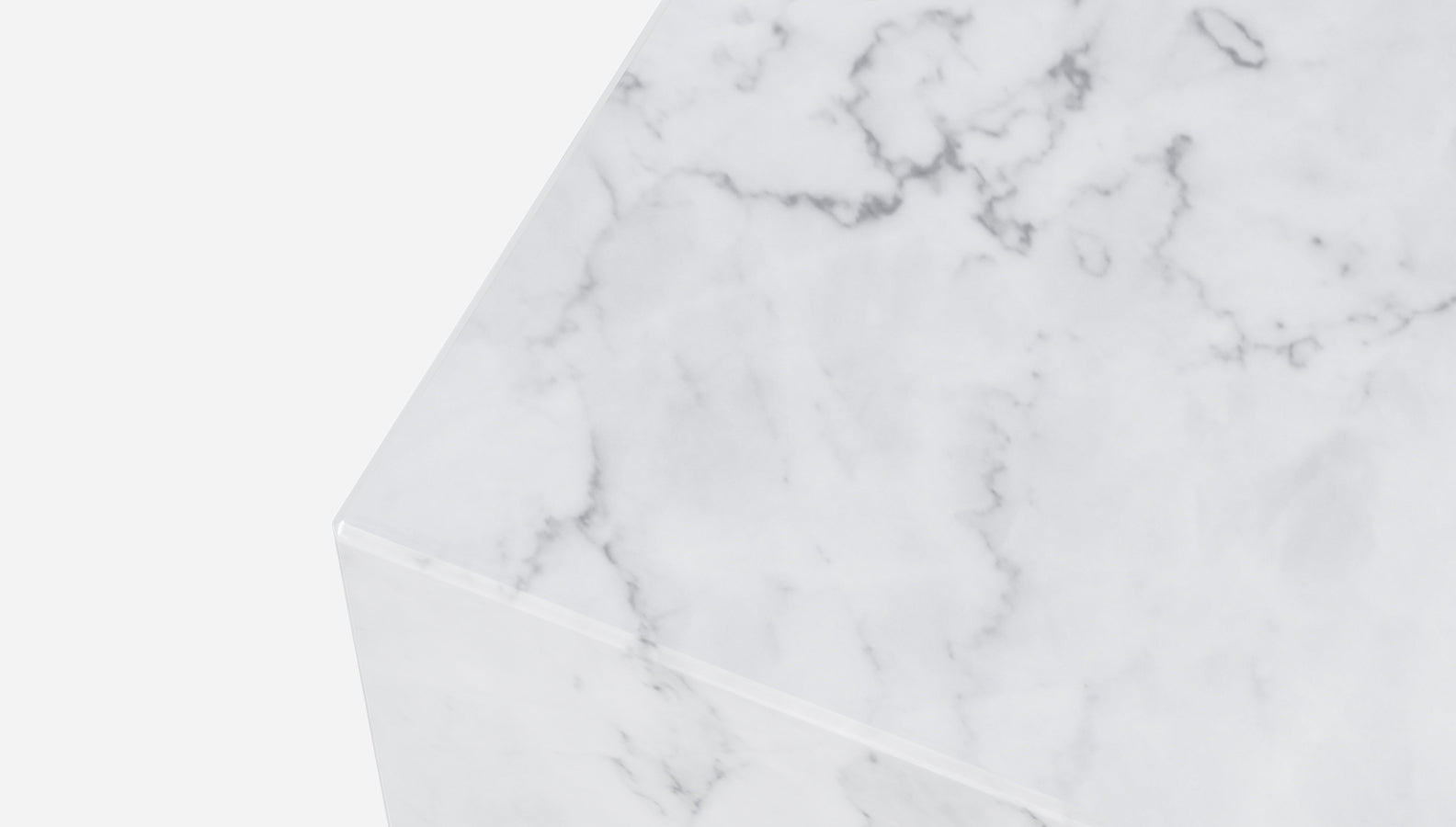 Salontafel Marmerblok 30x30x51 - Carrara White wit