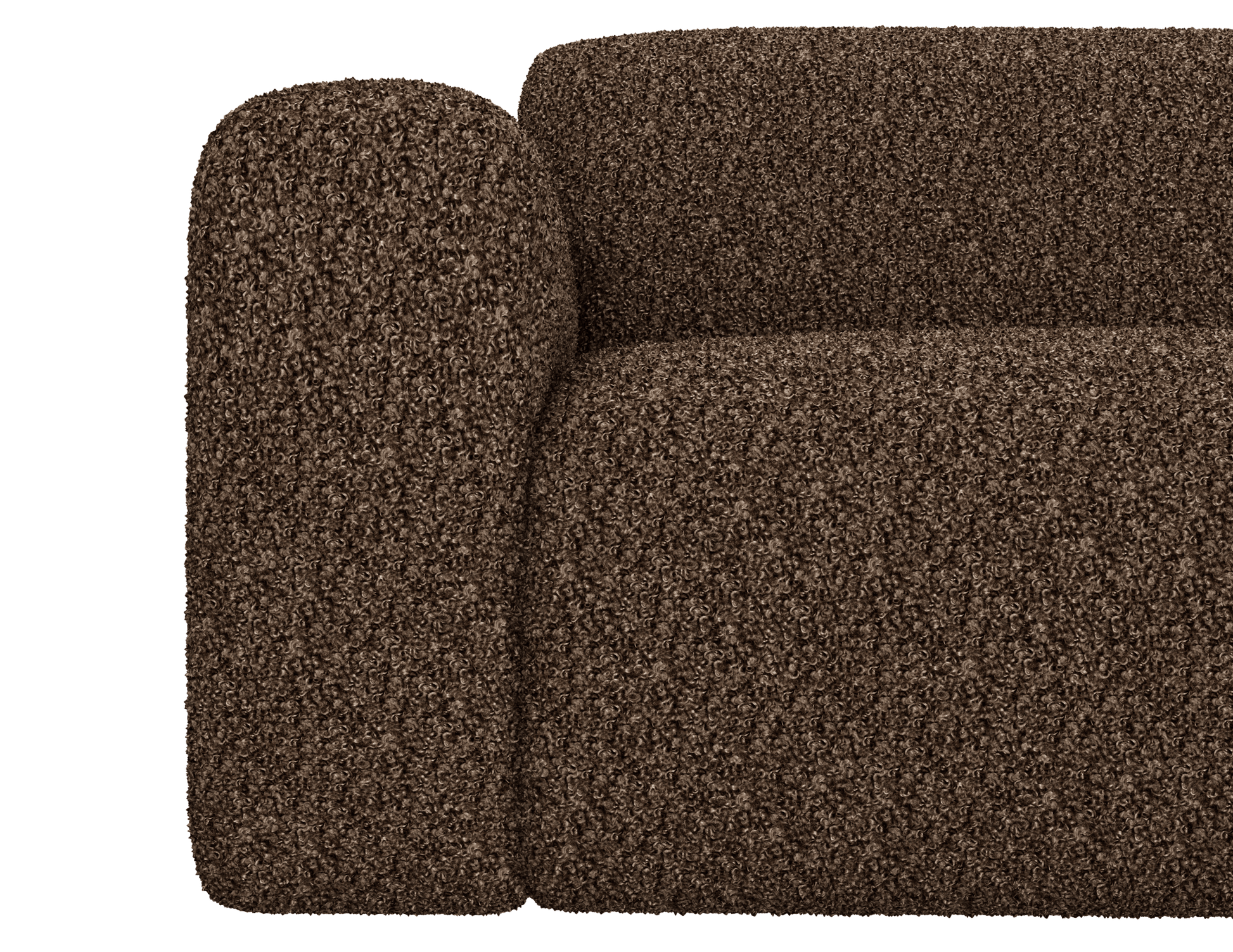 NOLLIE Sofa - Teddy 09 Chocolate - Corner Sofa right