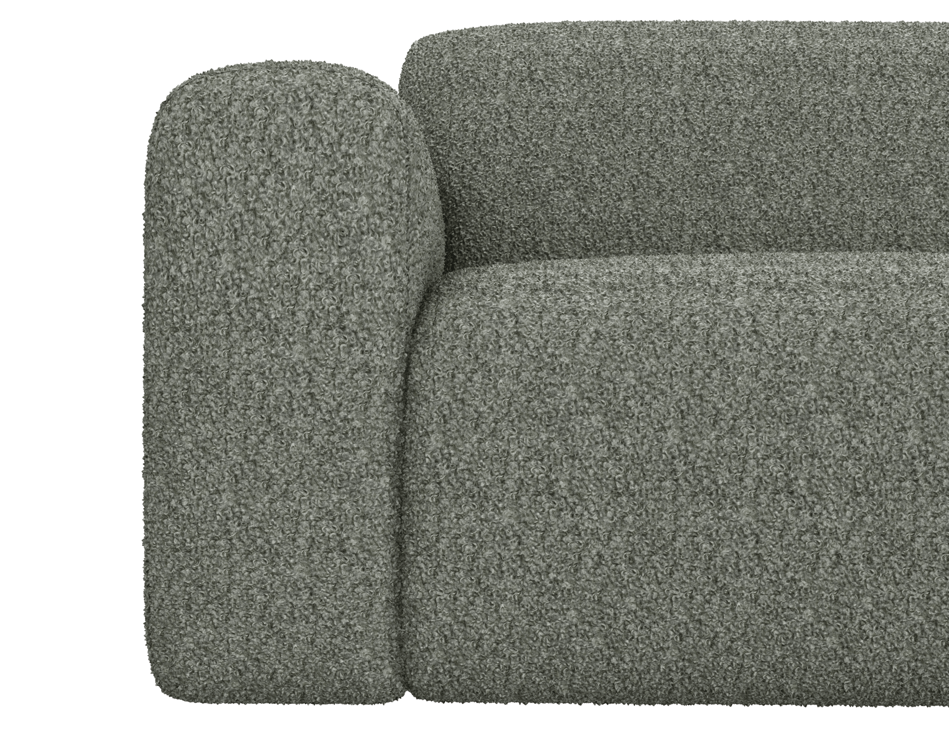 NOLLIE Sofa - Teddy 03 Grey - Corner Sofa left