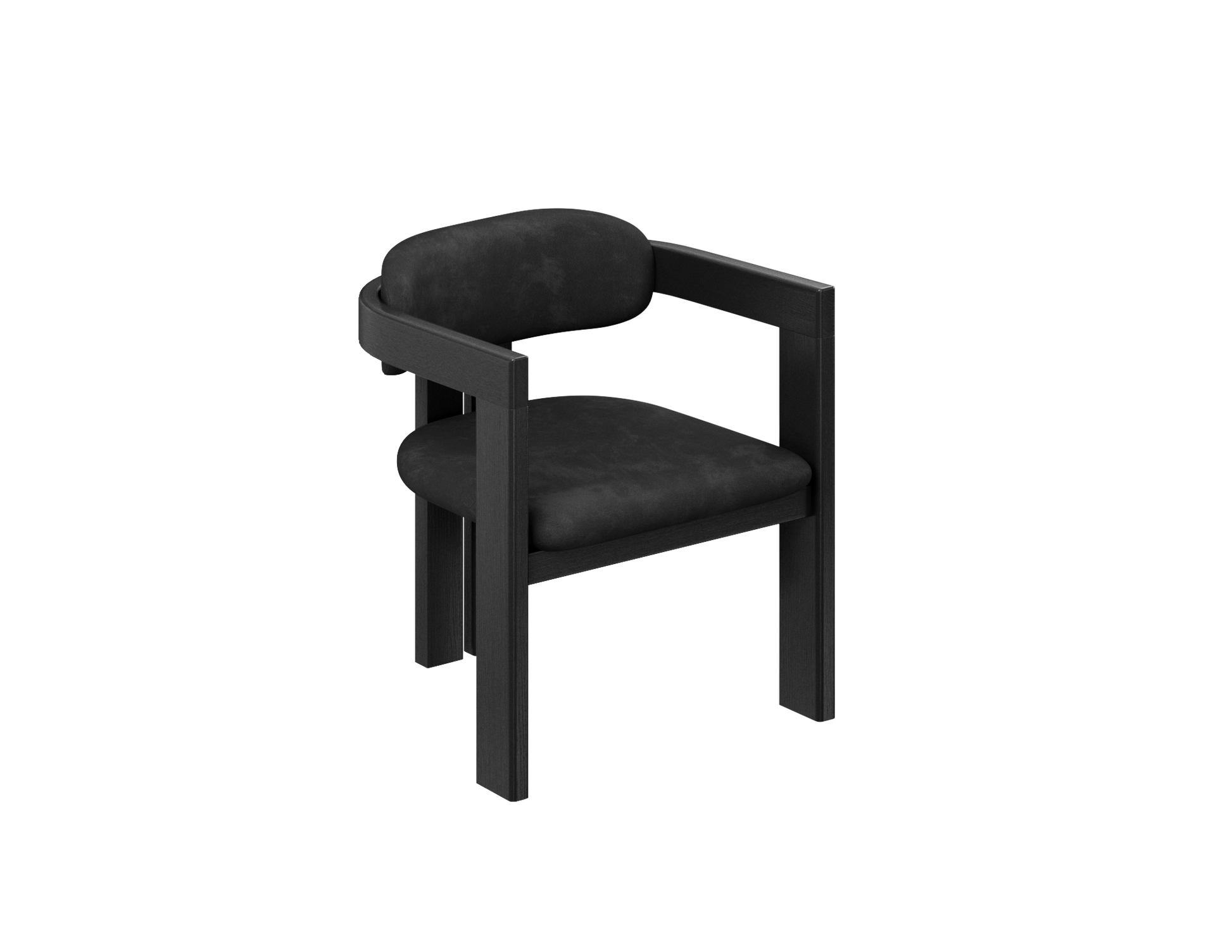 Chaise de salle à manger – siège rembourré noir – TRIBUTE – Noir