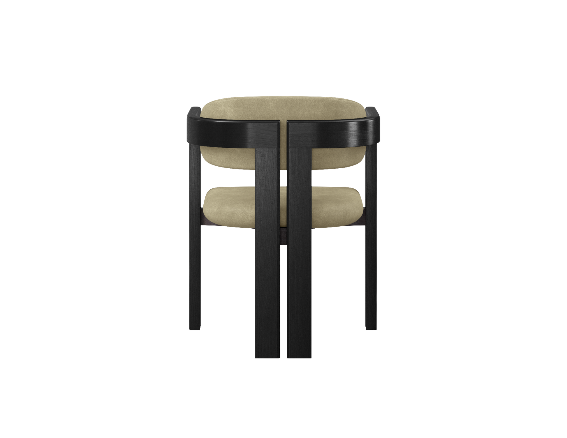 Dining chair - upholstered seat liver - TRIBUTE - Black