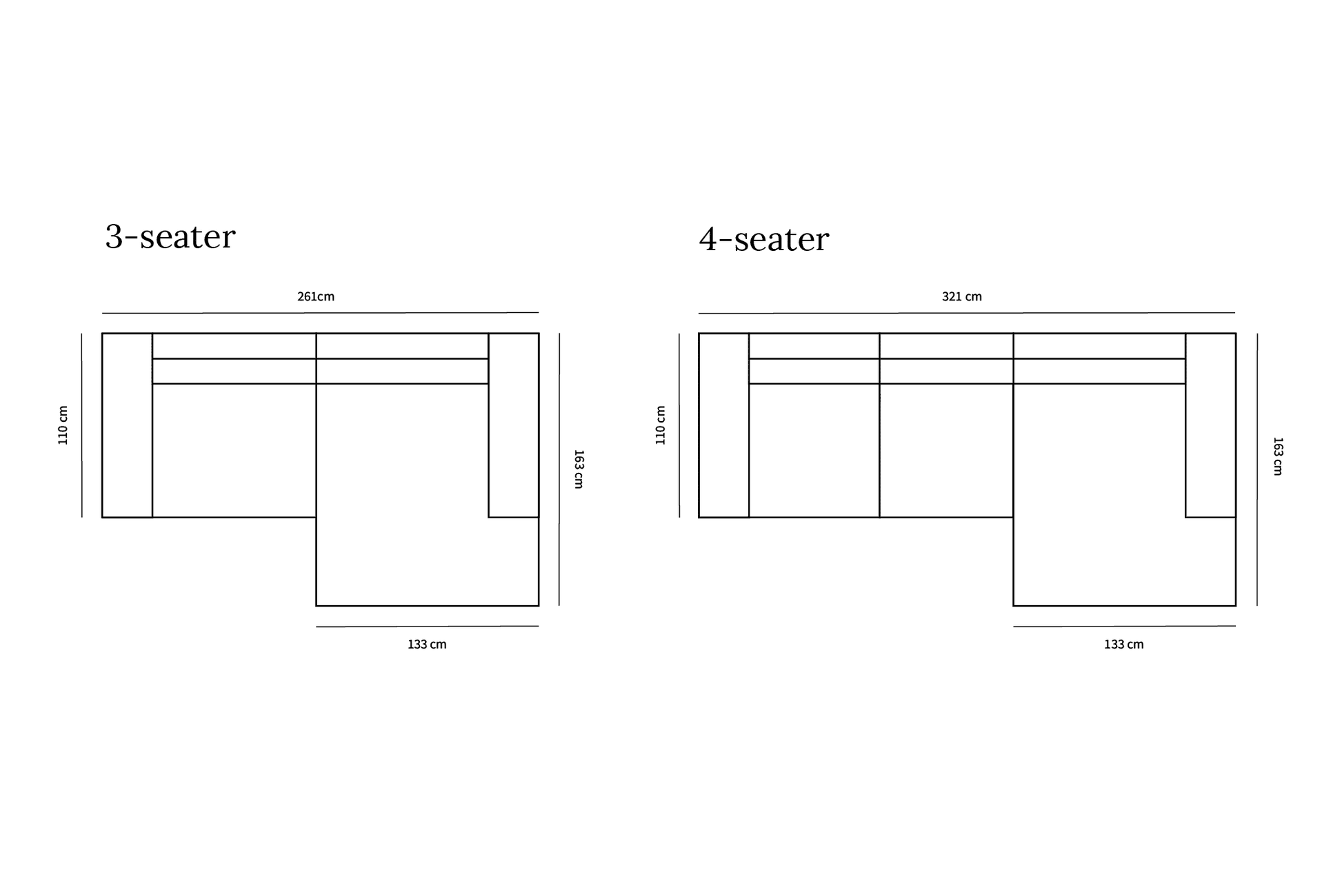 MINATO Sofa - Phoebe Dark grey - Divan right