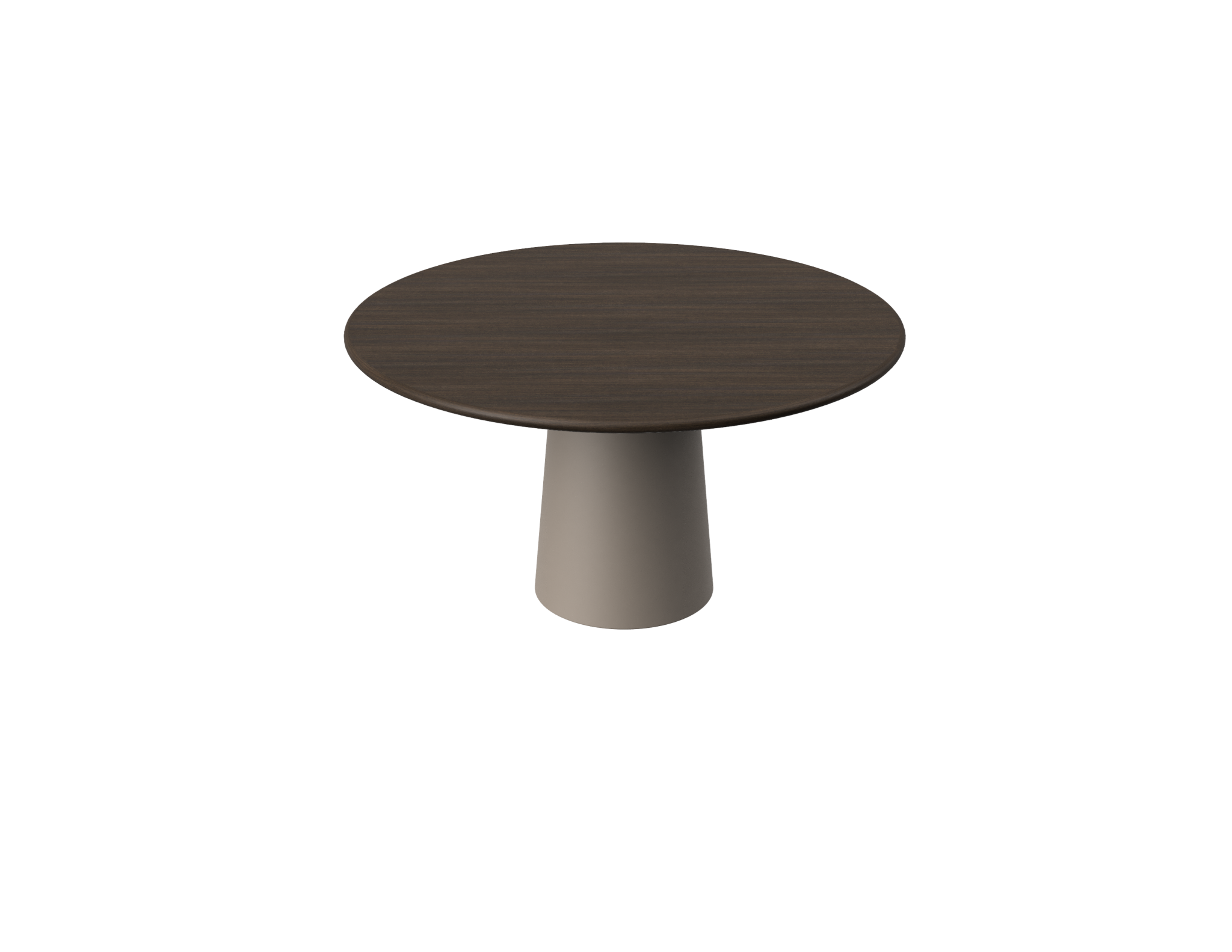 FLOW round dining table - Smoked oak (Taupe cylinder)