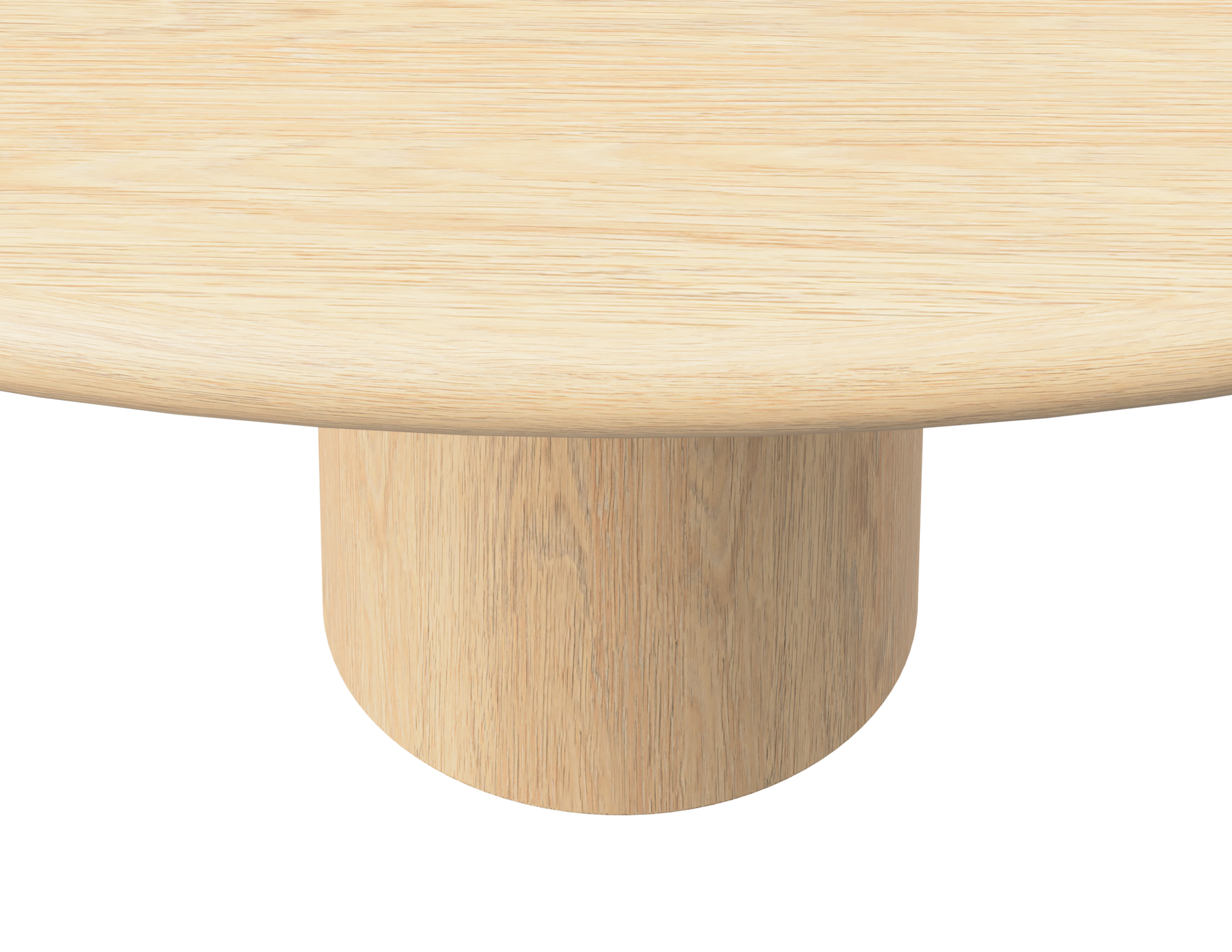 FLOW round dining table - Natural oak (oak cylinder) 