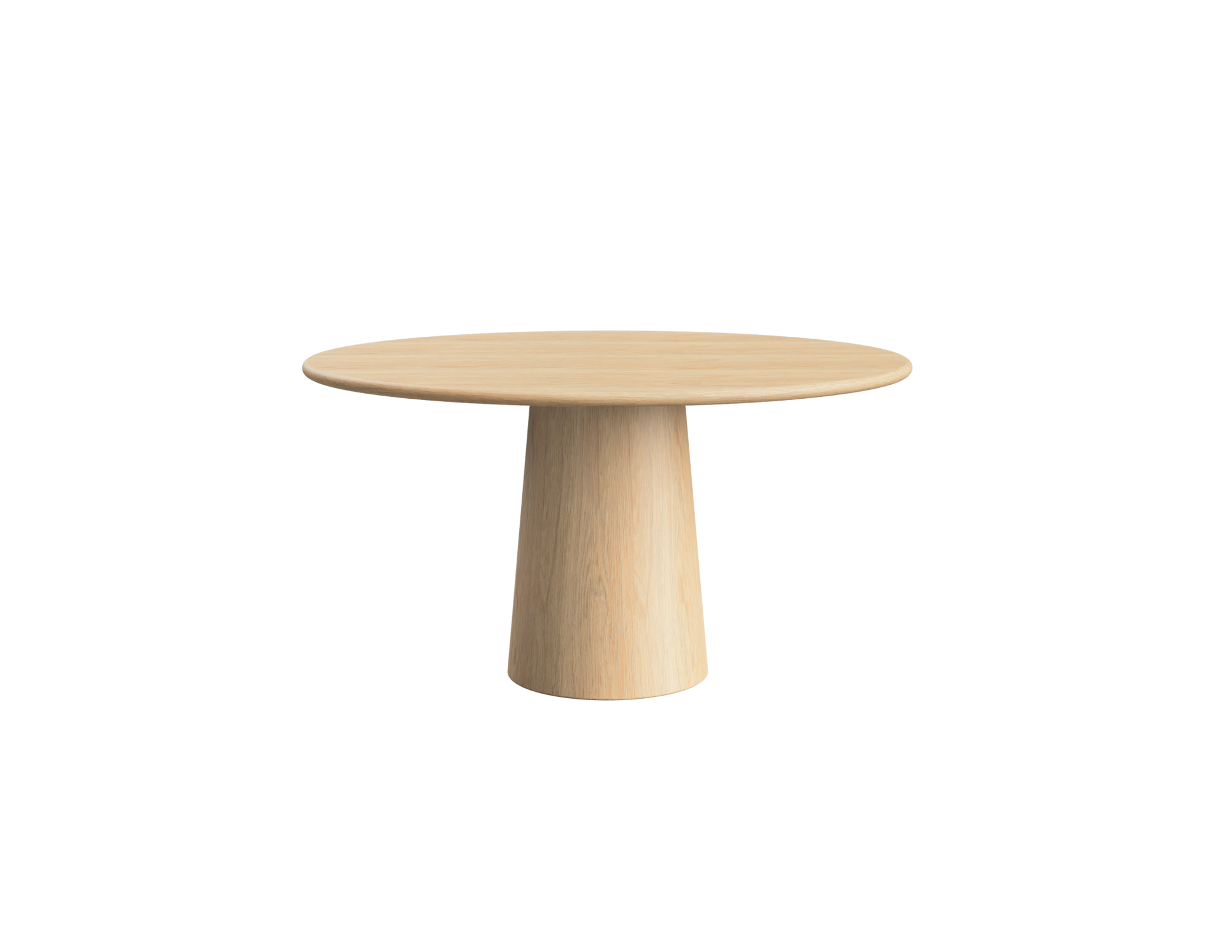 FLOW round dining table - Natural oak (oak cylinder) 