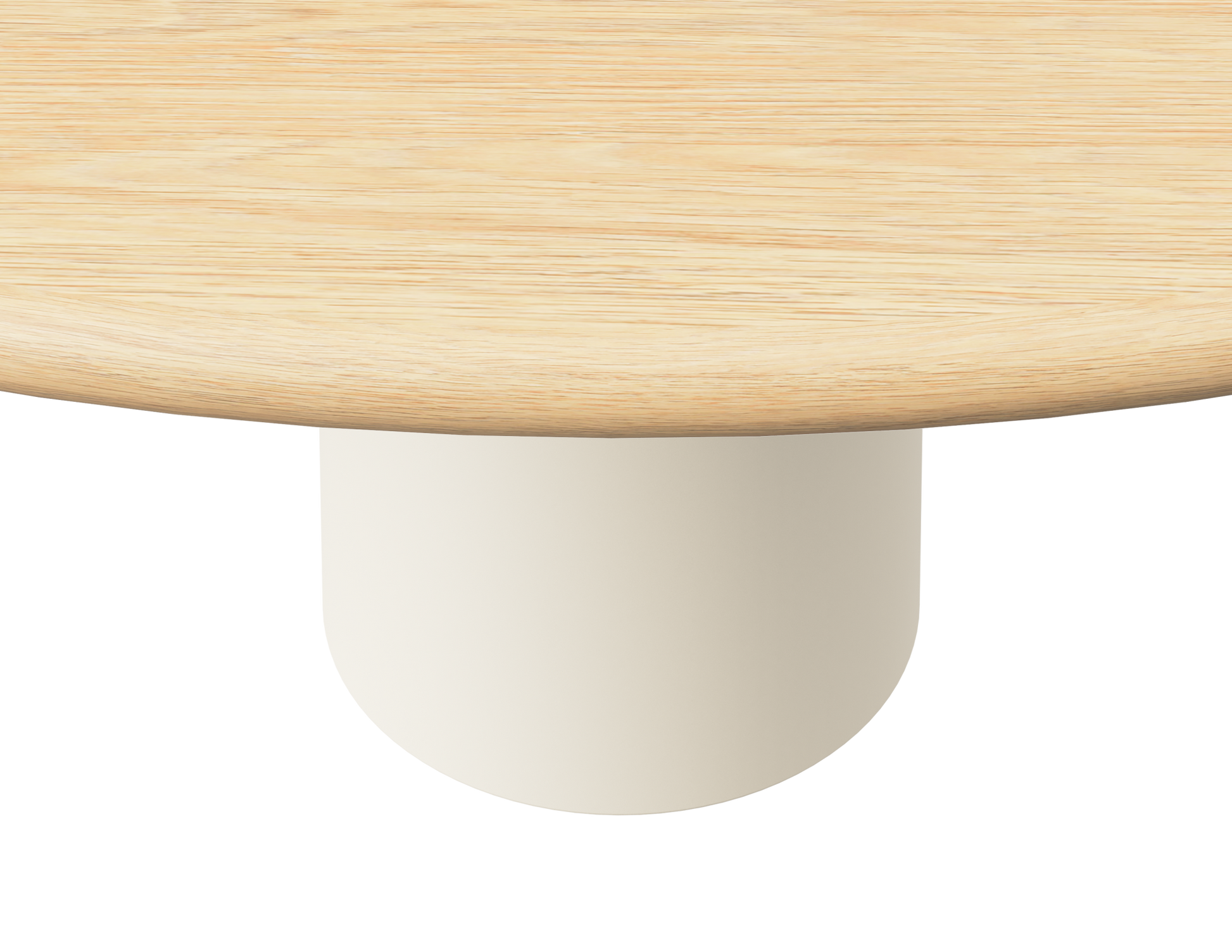 FLOW round dining table - Natural oak (Beige cylinder)