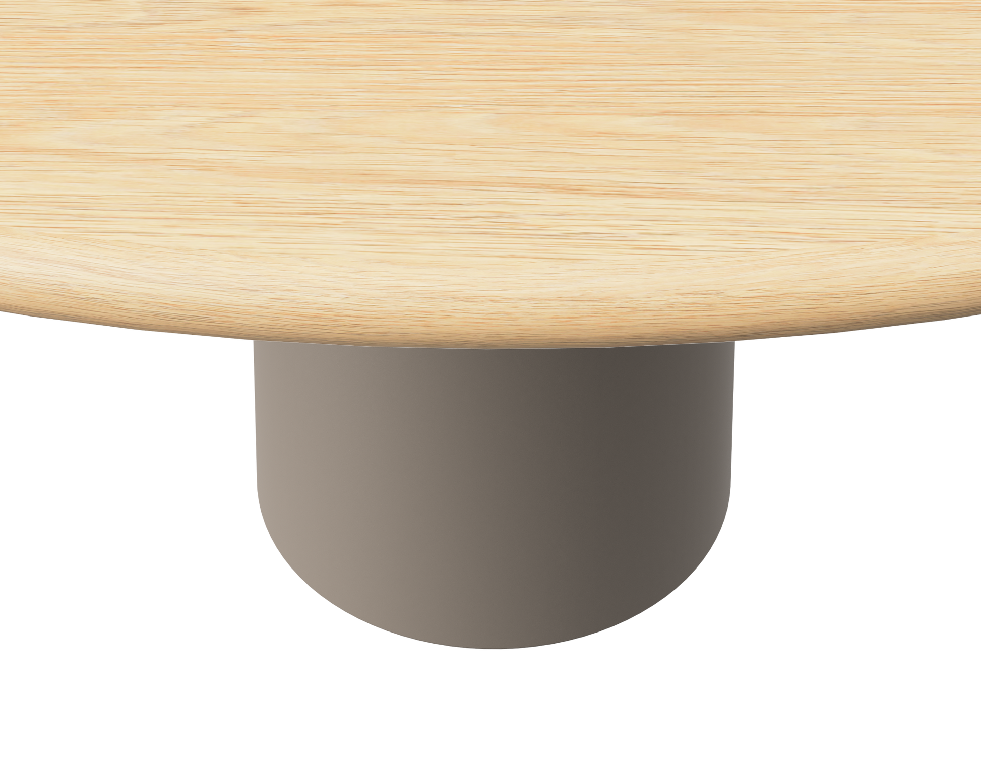 FLOW round dining table - Natural oak (Taupe cylinder)
