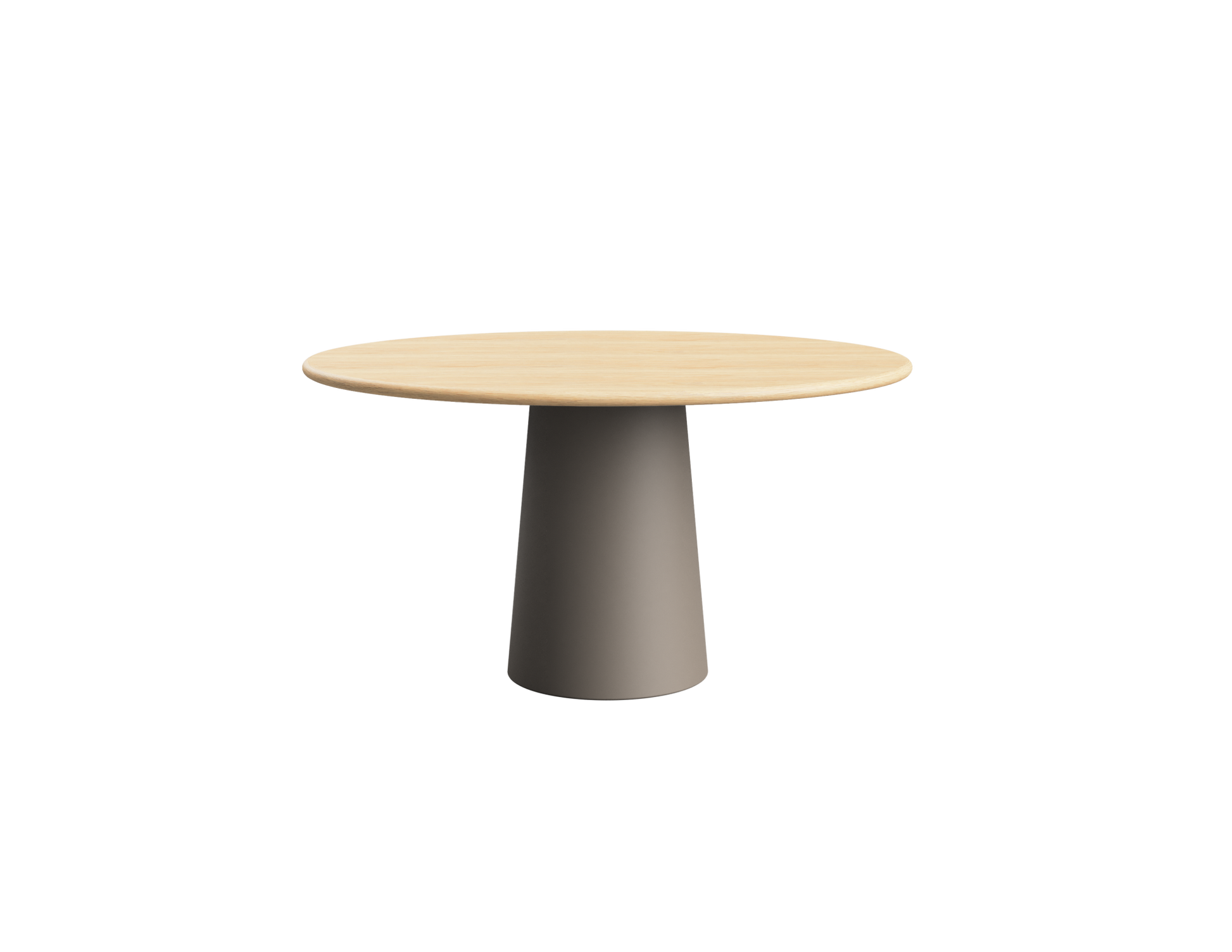 FLOW round dining table - Natural oak (Taupe cylinder)