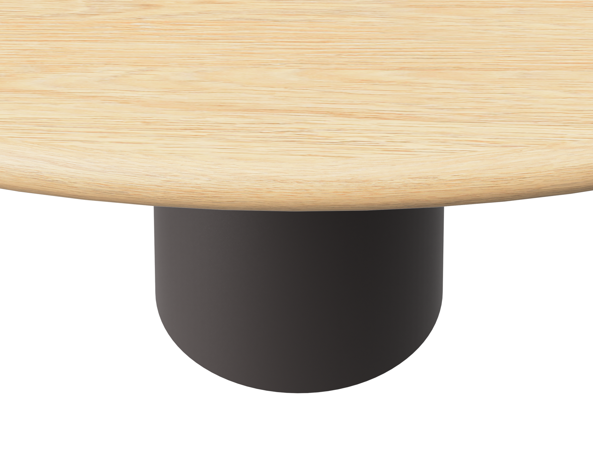 FLOW round dining table - Natural oak (Grey-brown cylinder)