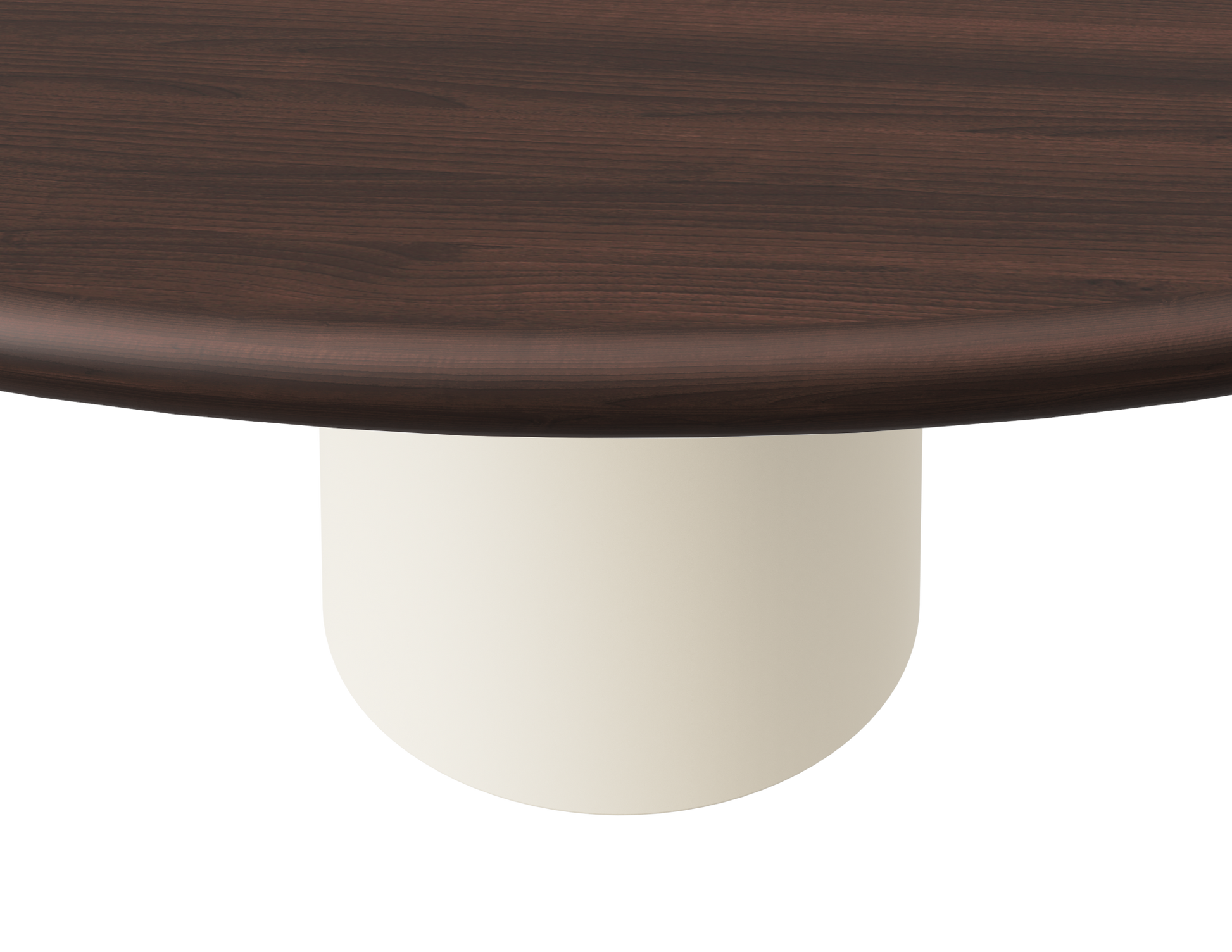 FLOW round dining table - Walnut (Beige cylinder)