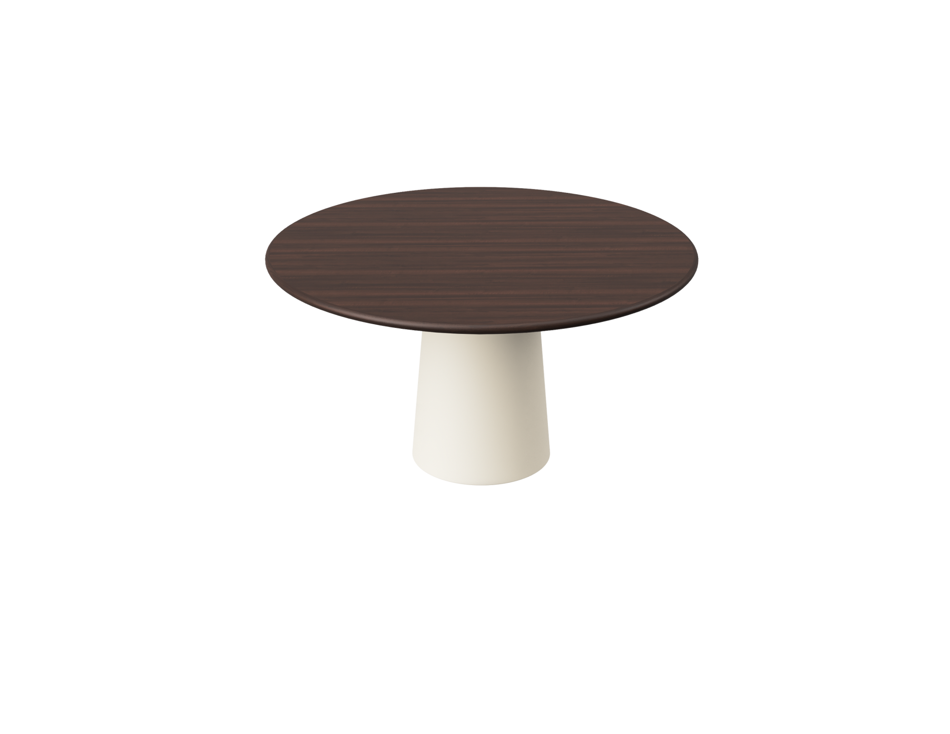 FLOW round dining table - Walnut (Beige cylinder)