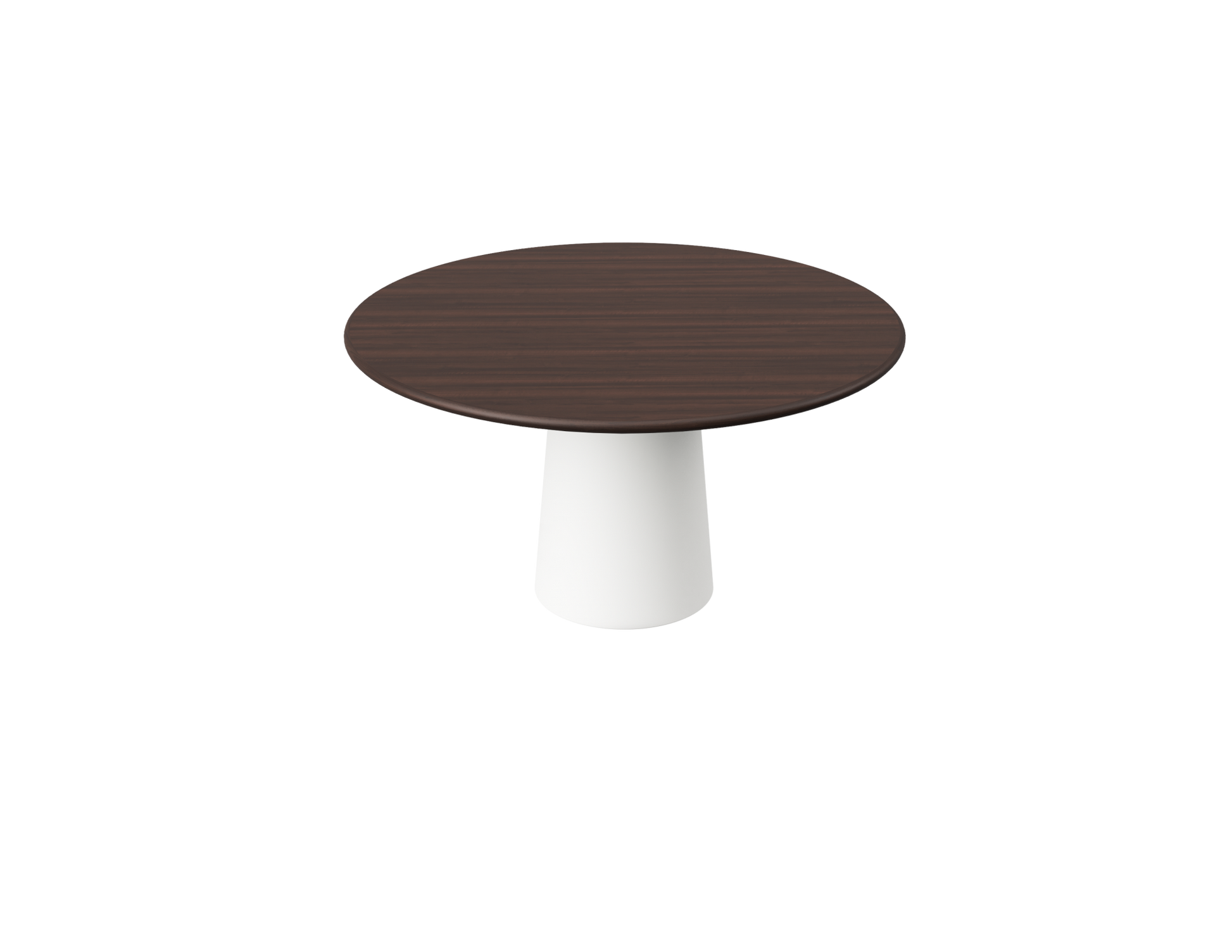 FLOW round dining table - Walnut (White cylinder)