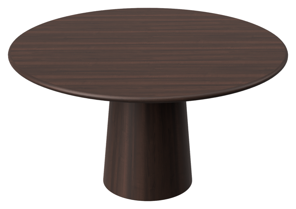 FLOW round dining table - Walnut (Walnut cylinder) 