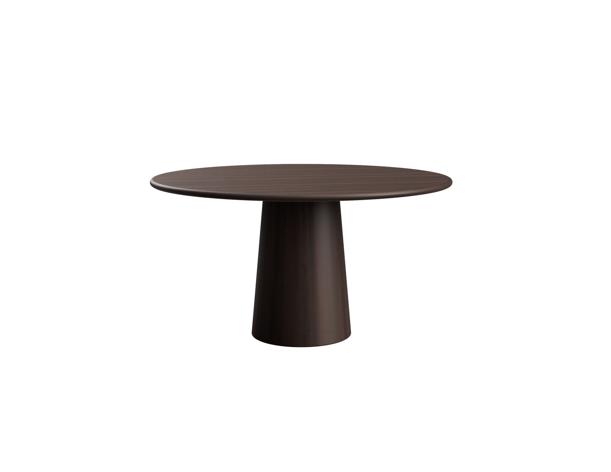 FLOW round dining table - Walnut (Walnut cylinder) 