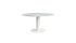 FLOW round dining table - Bianco Carrara white marble (White cylinder)