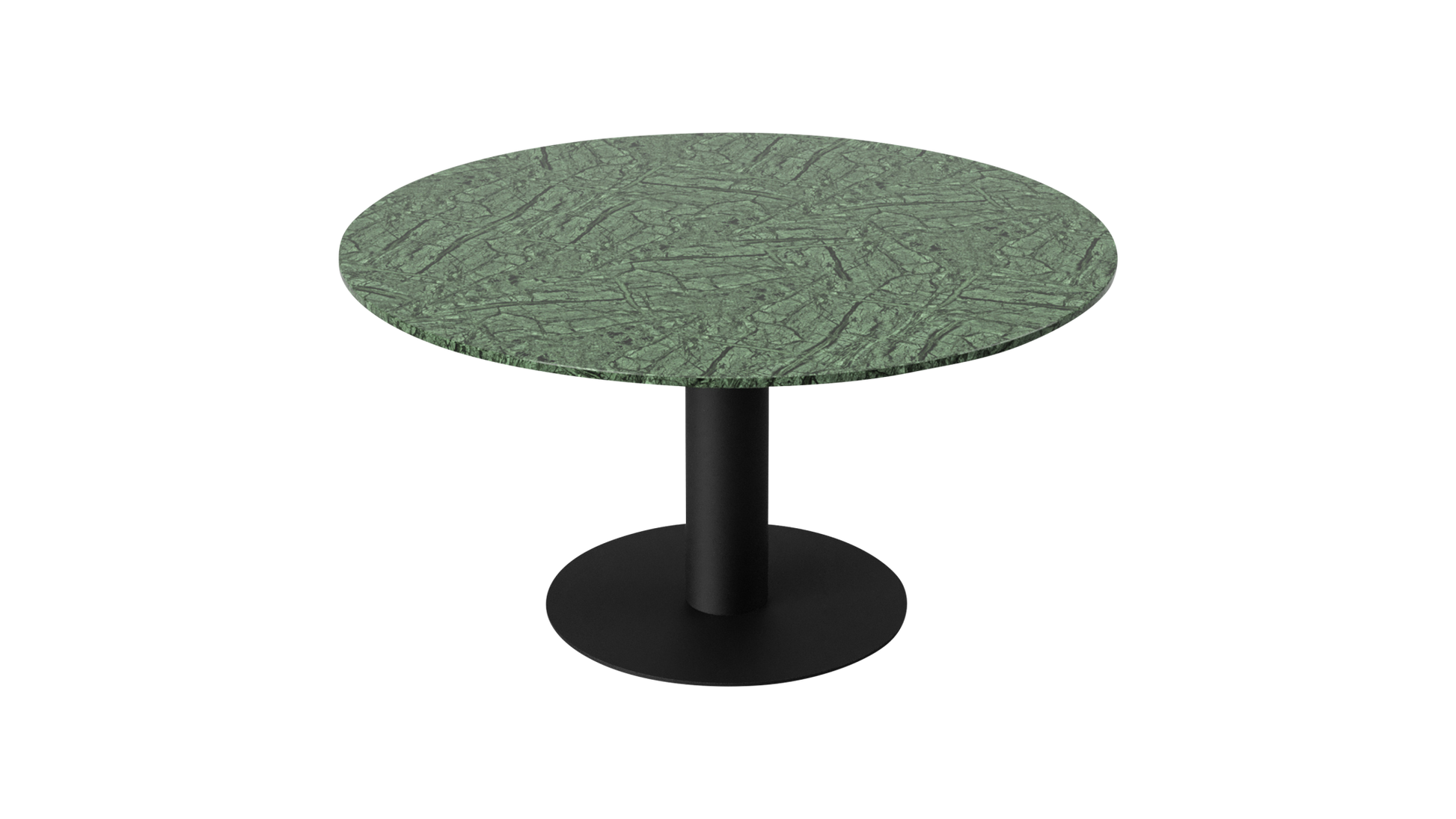 Marmeren eettafel rond - India Green groen (Bistrotafel / middenpoot)