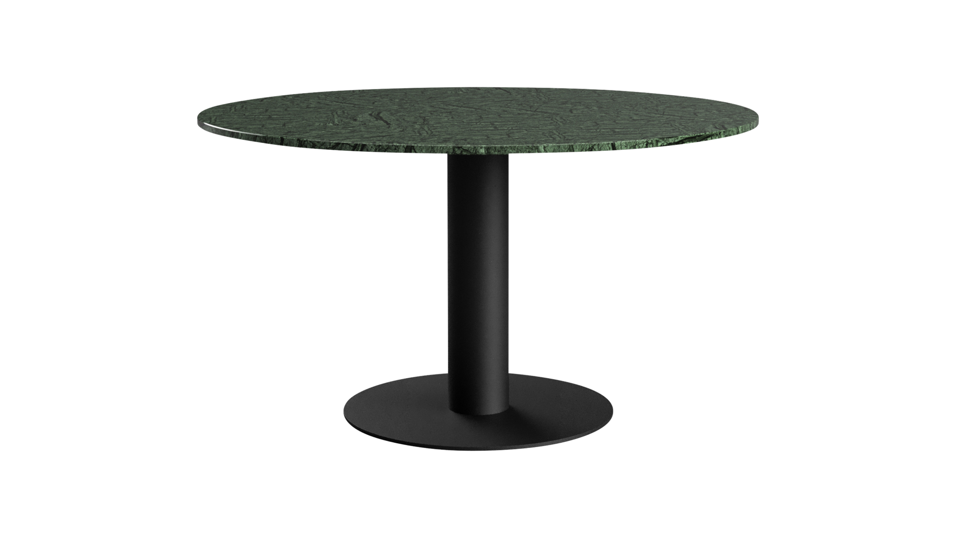 Marmeren eettafel rond - India Green groen (Bistrotafel / middenpoot)