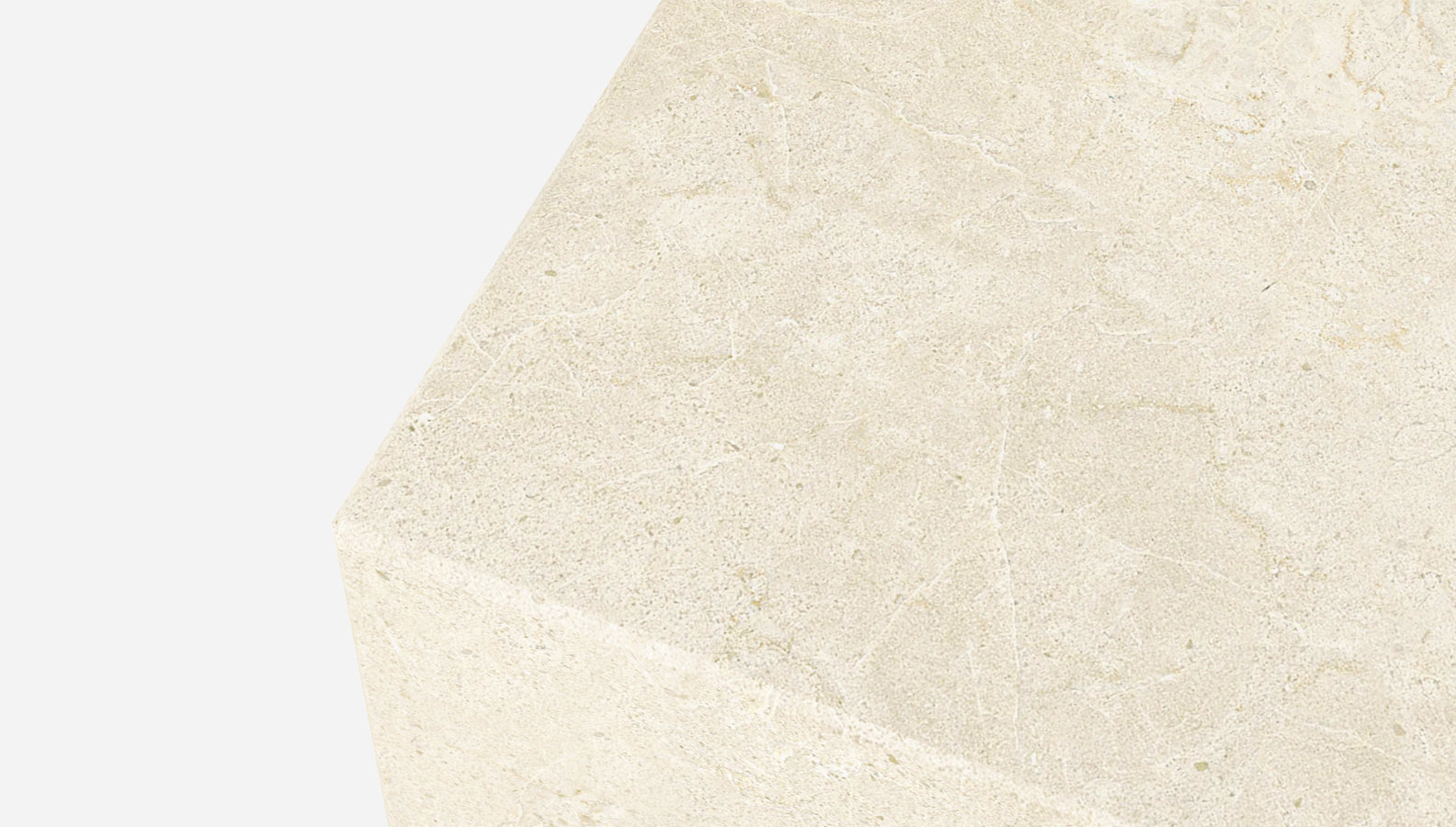 A beige Crema Marfil marble block coffee table by Aime Té with a matte finish, 100x60x27 cm.