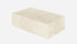 Acrema Marfil beige marble block coffee table by Aime Té, matte finish, rectangular shape, with smooth polished surface.