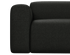Aime Té NOLLIE Monza 88 black corner sofa with left chaise, two-seater design, modern upholstery, and sleek black finish.
