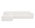 Aloe Té NOLLIE Teddy 98 Ivory corner sofa left showing plush cream fabric and left-side seating in a modern living room setting.