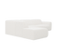 Aide Té NOLLIE Teddy 98 Ivory corner sofa with left chaise, plush fabric and comfortable seating in a modern living room setting.