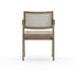 Natural rattan dining chair called Pierre by Aime Té, showcasing woven rattan seat and backrest with a sleek, modern design.