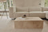 Glossy marble block coffee table in Amarante finish, measuring 100x60x27 cm, designed for modern living spaces.