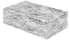 Glossy Arabescato marble block coffee table measuring 100x60x27 cm, featuring a sleek, modern design and natural marble veining.