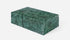 India Green marble block coffee table with glossy finish, rectangular shape, and modern design.