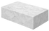 Marble block coffee table in Bianco Carrara white with matte finish, showcasing a sturdy rectangular design.