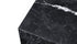 Matte Nero Marquina marble block coffee table measuring 100x60x27 cm, modern black marble with sleek design.