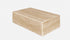 Travertine block coffee table with natural stone surface and sturdy legs, measuring 100x60x27 cm for modern living room decor.