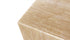 Travertine block coffee table with a rectangular shape, natural stone surface, and modern design for living room decor.