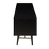Black oak KINO TV cabinet by My Store, measuring 117x40x50 cm, with sleek storage compartments and modern design.